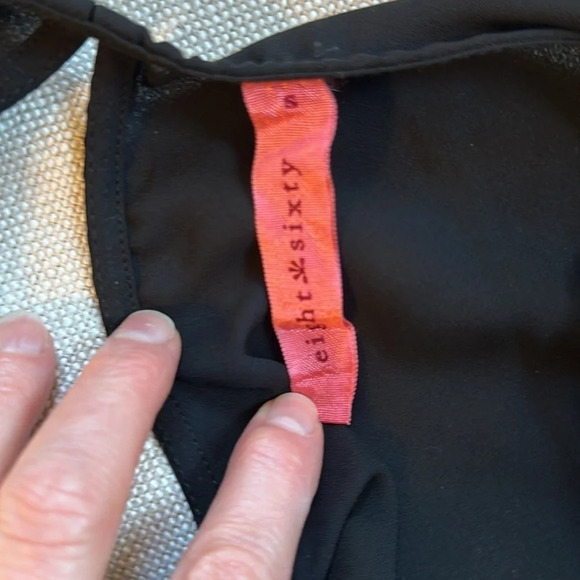 Eight * Sixty Black Blouse with zipper detail, So cute! - Picture 5 of 5